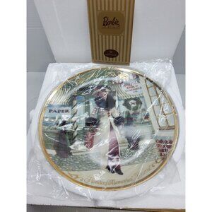 vintage 1997 hallmark/mattel barbie holidays memories collectable plate
